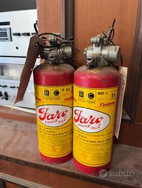 Coppia Estintori Vintage Faro Knock Out Anni '70