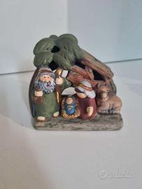 Presepe Capanna 13cm Stile THUN - Natività con Pal