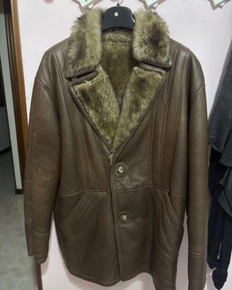 Montone in pelle originale shearling uomo inverno