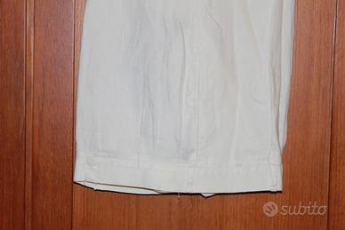 Pantaloni Estivi Uomo GIANNI VERSACE Lino Bianco