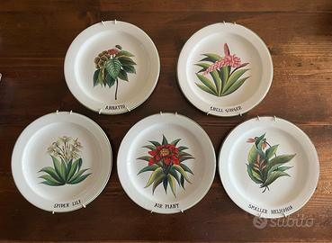5 piatti decorativi ceramica