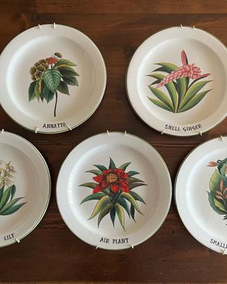 5 piatti decorativi ceramica