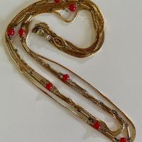 Collana lunga multifilo vintage firmata Kalò