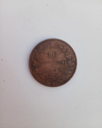 moneta antica Vittorio Emanuele ll  10 centesimi 