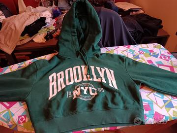 Felpa verde Brooklyn taglia S