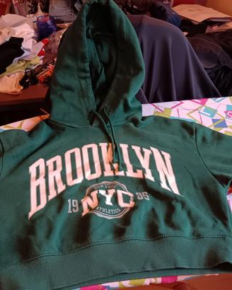 Felpa verde Brooklyn taglia S