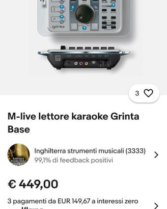 Karaoke Grinta live music console