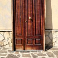 Portone ingresso in legno massello
