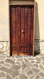 Portone ingresso in legno massello