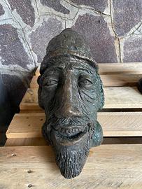 Scultura artistica testa maschile vintage