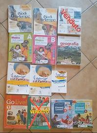 Libri scolastici 1ª 2ª e 3ª media Certosa di Pavia