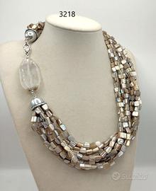 Collana MADREPERLA  naturale AGATA