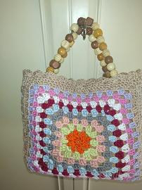 Borsa uncinetto tecnica granny square