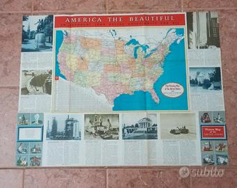 1951 A Pictorial Map of the United States of Ame