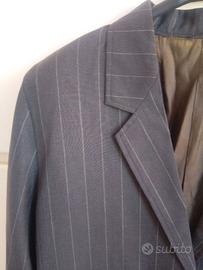 Blazer " Marina Rinaldi " in lana grigio Gessato