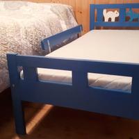 Letto ikea con sponda e materasso