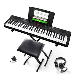 tastiera elettronica portatile e fissa con cuffie