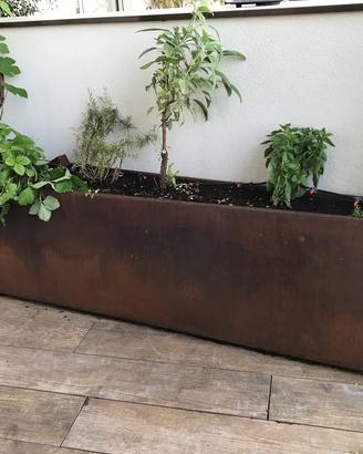 Fioriera in Corten