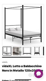 Letto a baldacchino a una piazza e mezza