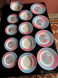 Set piatti dipinti per 4 persone