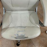 Sedia da Ufficio in Ecopelle Bianca – Regolabile