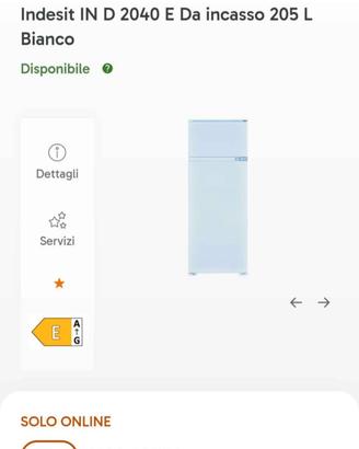 Frigo indesit da incasso