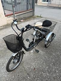 bicicletta a 3 ruote elettrica