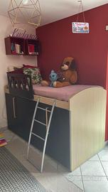 Letto singolo rialzato