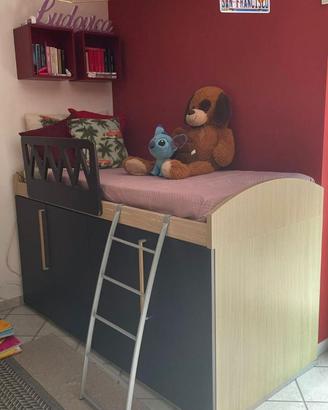 Letto singolo rialzato