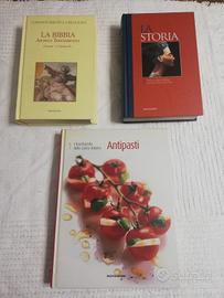 Set 3 Libri Mondadori Storia Religione  Cucina 