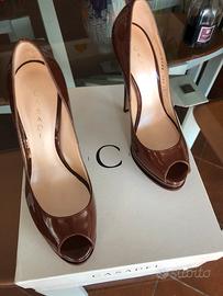 Decoltè casadei vernice cioccolato