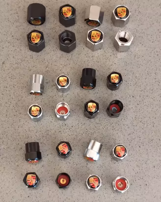 Cappelletti cappucci tappi valvole stemma PORSCHE