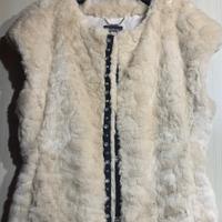 Gilet panna, sbracciato, taglia 38
