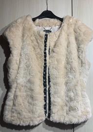 Gilet panna, sbracciato, taglia 38