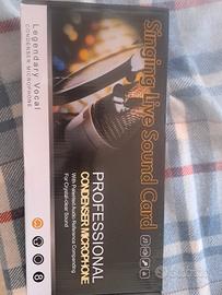 kit microfono scheda audio accessori 