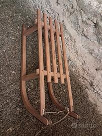 slittino in legno anni '70