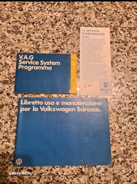 libretto uso e manutenzione vw scirocco mk1
