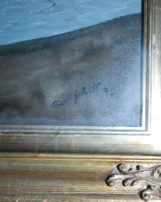 Grande dipinto olio su tela Mario Galanti (Marina)