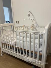 Lettino + materasso + cassettiera