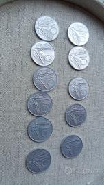 10 lire del1984/1969/1972/1983/1966//1952//1979/19