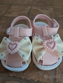 Sandali rosa bimba n.19 con fiocco