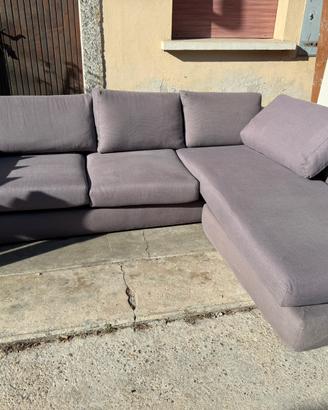 Divano angolare con chaise longue sfoderabile