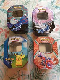 pokemon tin vuote da collezione con omaggi