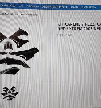 Carene complete motard Derbi - Aprilia 50cc