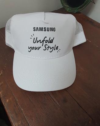 Cappello Samsung bianco nuovo ideale x Natale