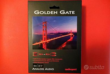 Cavo di segnale 8 m AUDIOQUEST GOLDEN GATE RCA-RCA