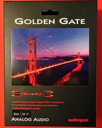Cavo di segnale 8 m AUDIOQUEST GOLDEN GATE RCA-RCA