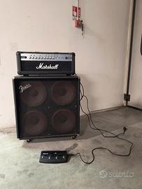 Testata Marshall e Cabinet Fender