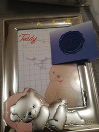 cornice argento nascita bambina