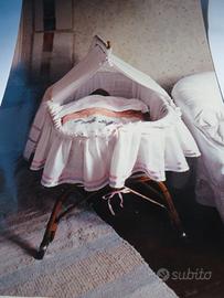 rivestimento per culla x neonata +lenzuolini bimba